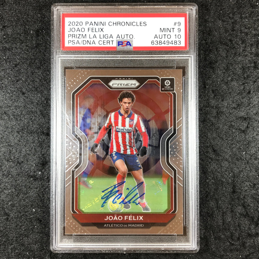 2020 Panini Chronicles JOAO FELIX La Liga Auto PSA 9/Auto 10 (483)