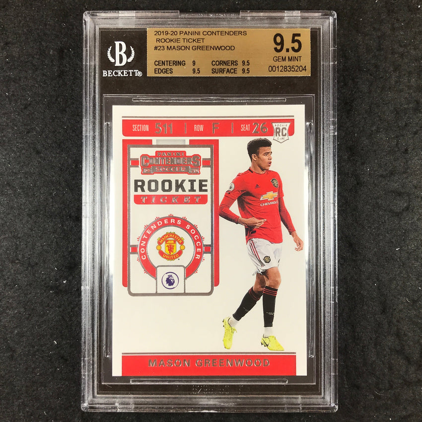 2019 Contenders MASON GREENWOOD Rookie Ticket #RT23 BGS 9.5 (204)