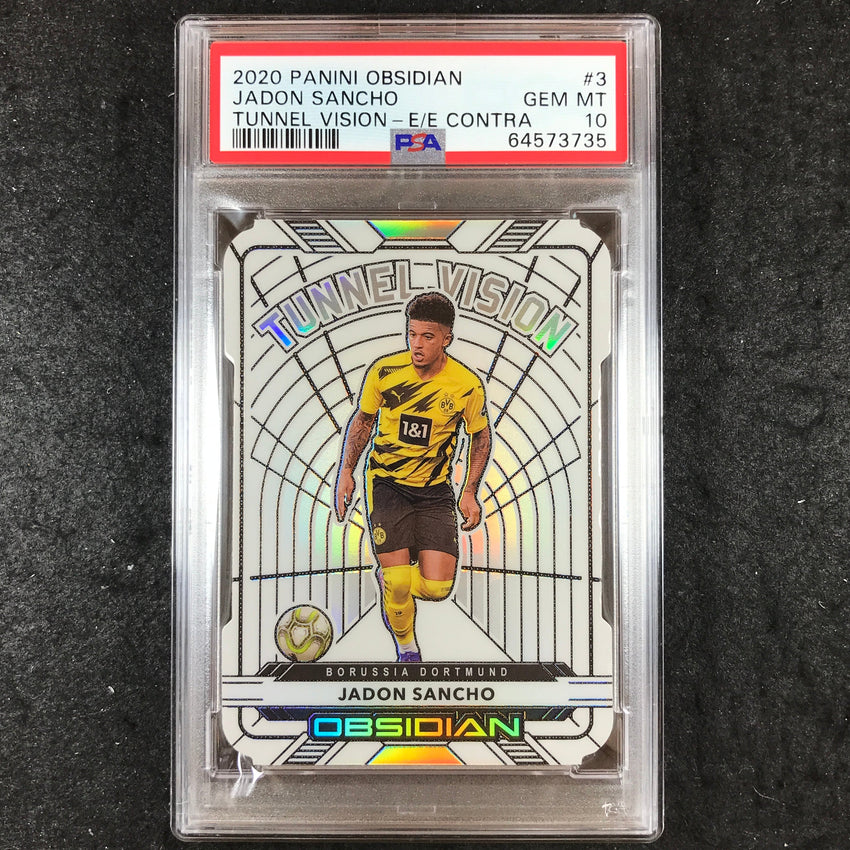 2020 Panini Obsidian JADON SANCHO Tunnel Vision-E/E Contra 3/9 #3 PSA 10 (735)