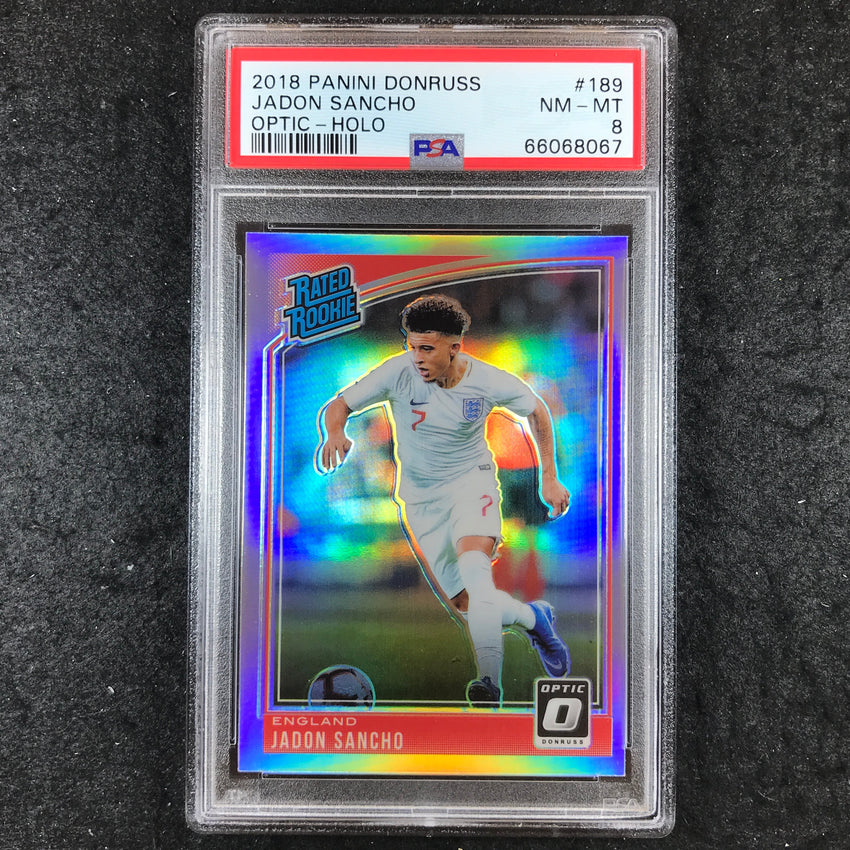 2018 Optic JADON SANCHO Rated Rookie Holo #189 PSA 8 (067)