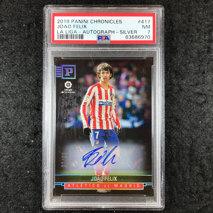 2019 Panini Chronicles JOAO FELIX La Liga Auto Silver 9/10 #417 PSA 7 (970)