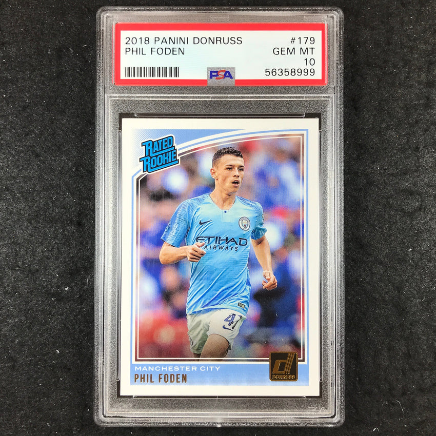 2018 Donruss PHIL FODEN Rated Rookie Base #179 PSA 10 (999)