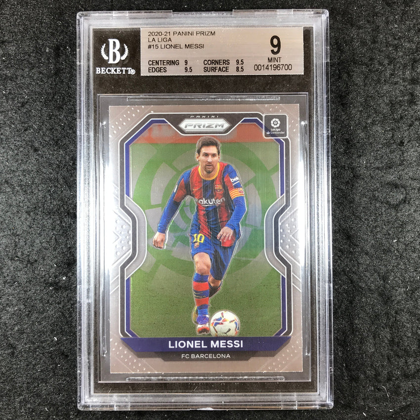 2020 Panini Prizm La Liga LIONEL MESSI Base #15 BGS 9 (700)