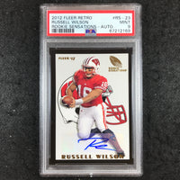2012 Fleer Retro RUSSELL WILSON Rookie Sensations Auto #RS-23 PSA 9 (169)