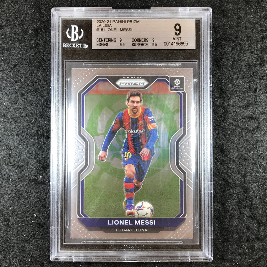 2020 Panini Prizm La Liga LIONEL MESSI Base #15 BGS 9 (695)