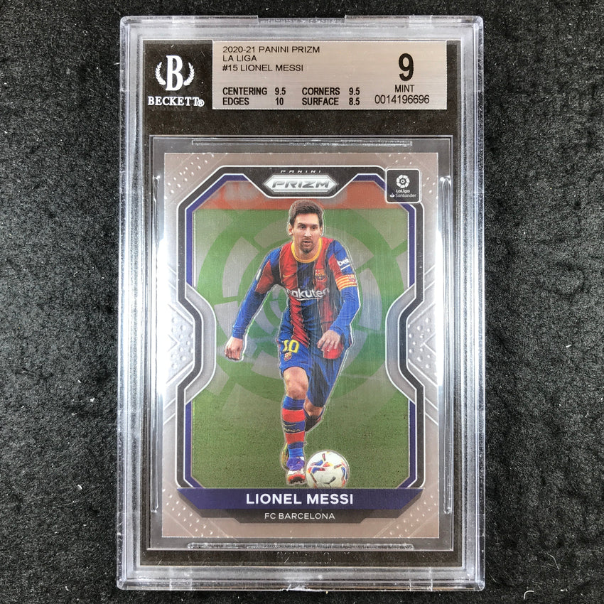 2020 Panini Prizm La Liga LIONEL MESSI Base #15 BGS 9 (696)