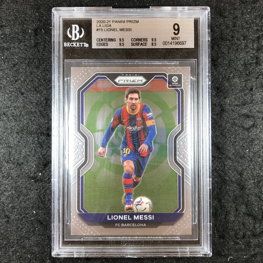 2020 Panini Prizm La Liga LIONEL MESSI Base #15 BGS 9 (697)