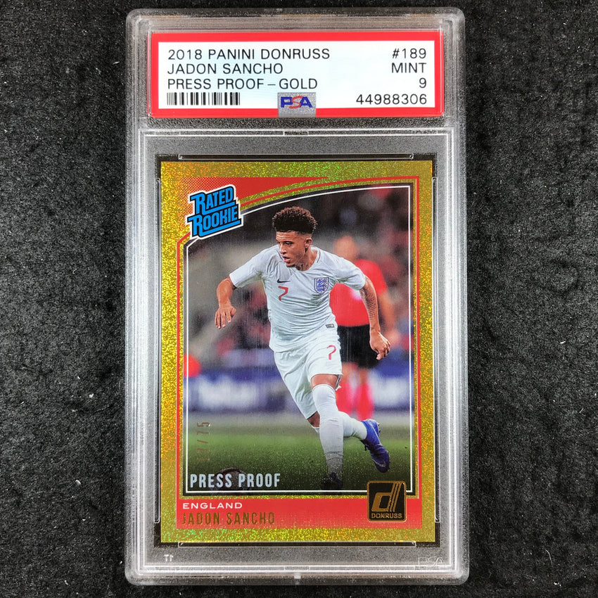 2018 Donruss JADON SANCHO Rated Rookie Press Proof Gold 17/25 #189 PSA 9 (306)