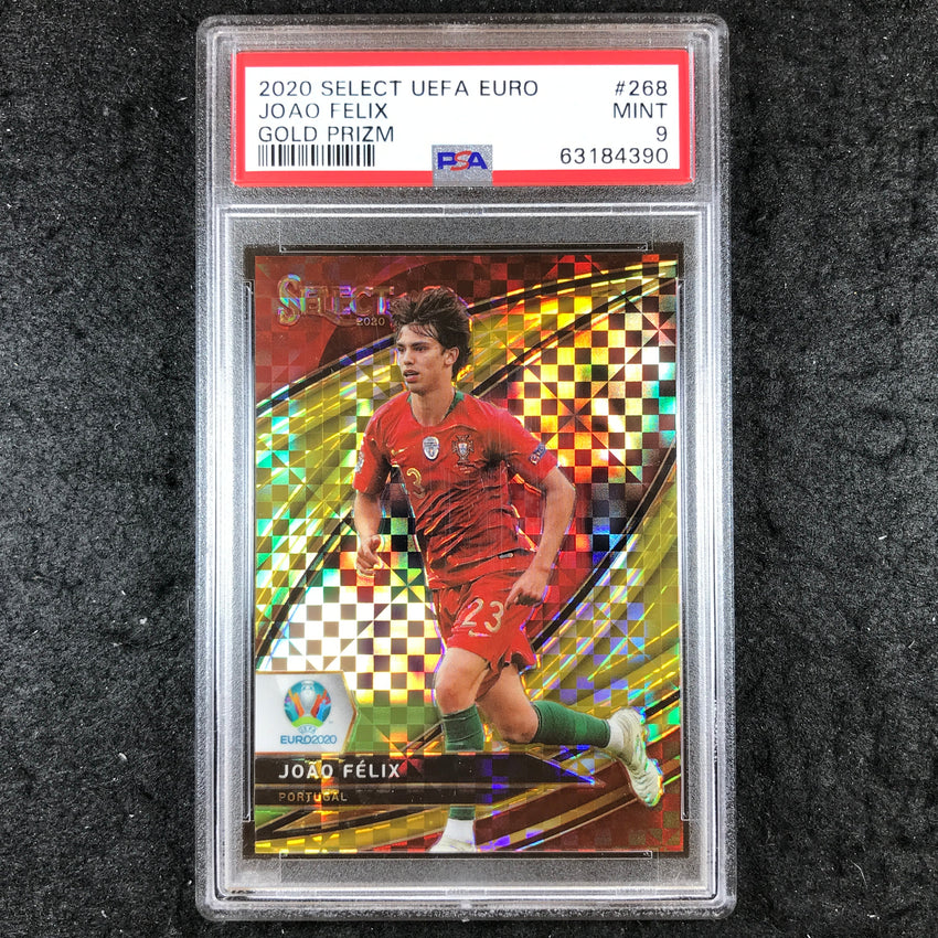 2020 Panini Select UEFA Euro JOAO FELIX Gold Prizm 3/10 #268 PSA 9 (390)
