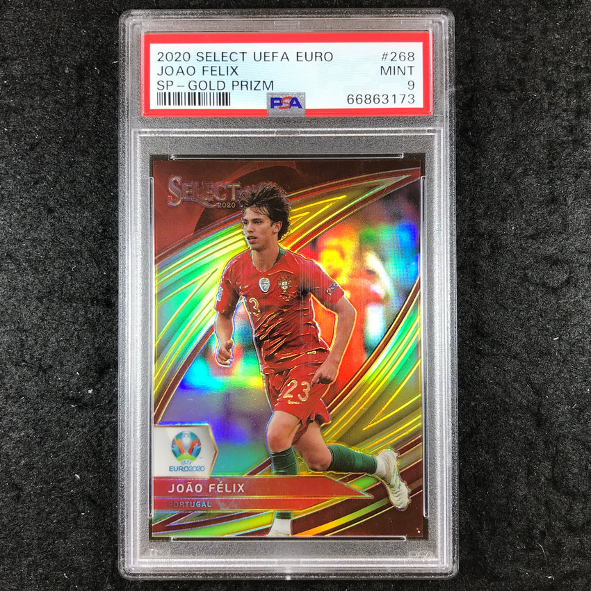 2020 Panini Select UEFA Euro JOAO FELIX SP Gold Prizm 3/10 #268 PSA 9 (173)