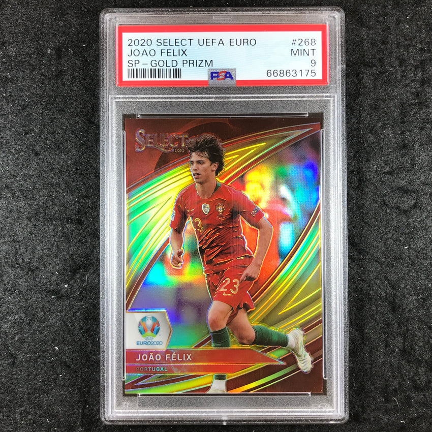 2020 Panini Select UEFA Euro JOAO FELIX SP Gold Prizm 10/10 #268 PSA 9 (175)