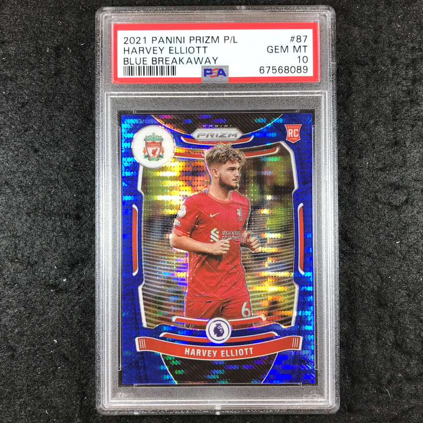 2021 Prizm Premier League HARVEY ELLIOTT Rookie Breakaway 29/199 PSA 10 (089)