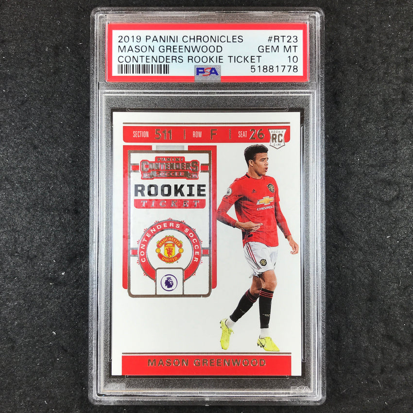 2019 Panini Chronicles MASON GREENWOOD Contenders Rookie Ticket PSA 10 (778)