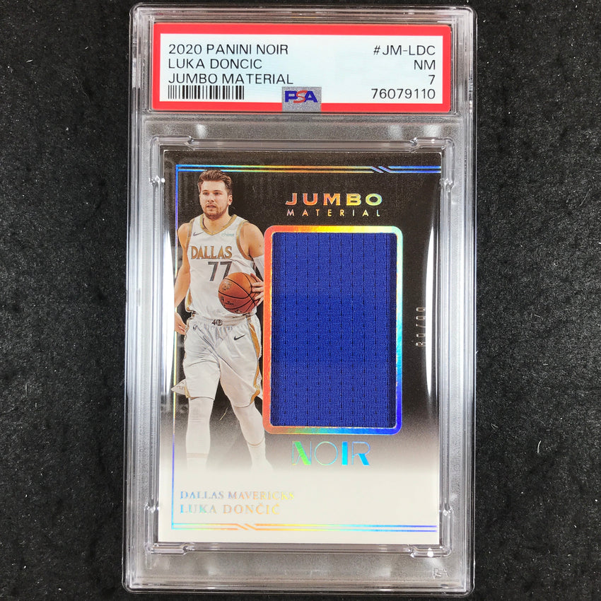 2020 Panini Noir LUKA DONCIC Jumbo Material 69/99 #JM-LDC PSA 7 (110)