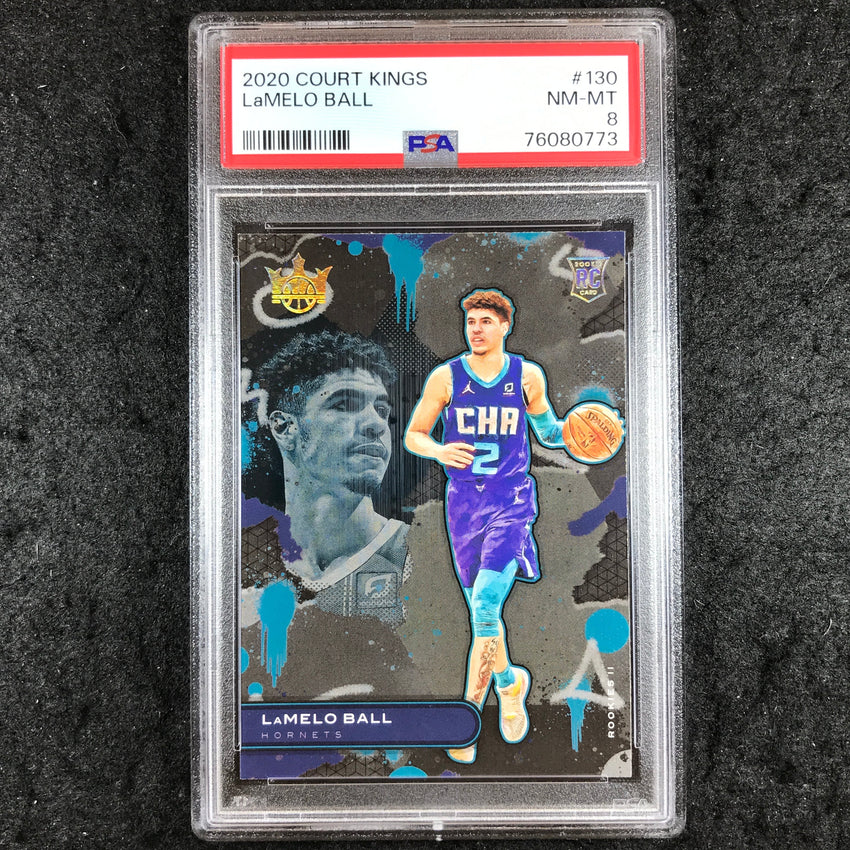 2020 Panini Court Kings LAMELO BALL Rookies II #130 PSA 8 (773)