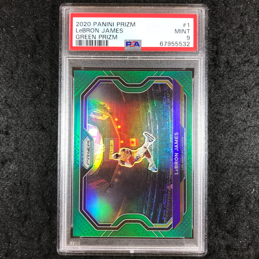 2020 Panini Prizm LEBRON JAMES Green #1 PSA 9 (532)