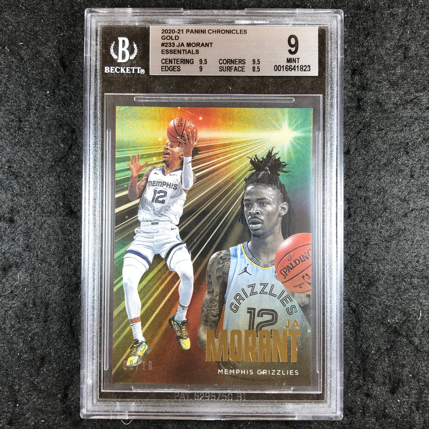 2020 Panini Chronicles JA MORANT Essentials Gold 8/10 #233 BGS 9 (823)