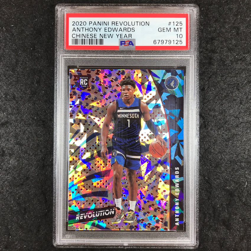 2020 Panini Revolution ANTHONY EDWARDS Rookie Chinese New Year #125 PSA 10 (125)