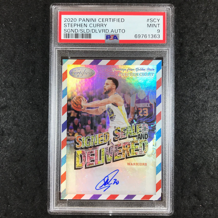 2020 Certified STEPHEN CURRY Signed Sealed and Delivered Auto #SCY PSA 9 (363)