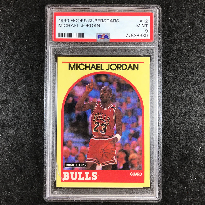1990 Hoops Superstars MICHAEL JORDAN #12 PSA 9 (339)