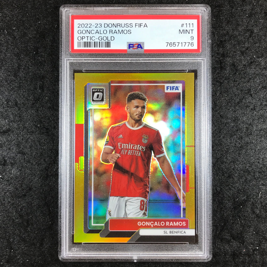 2022 Panini Donruss FIFA Goncalo Ramos Optic Gold 1/10 #111 PSA 9 (776)