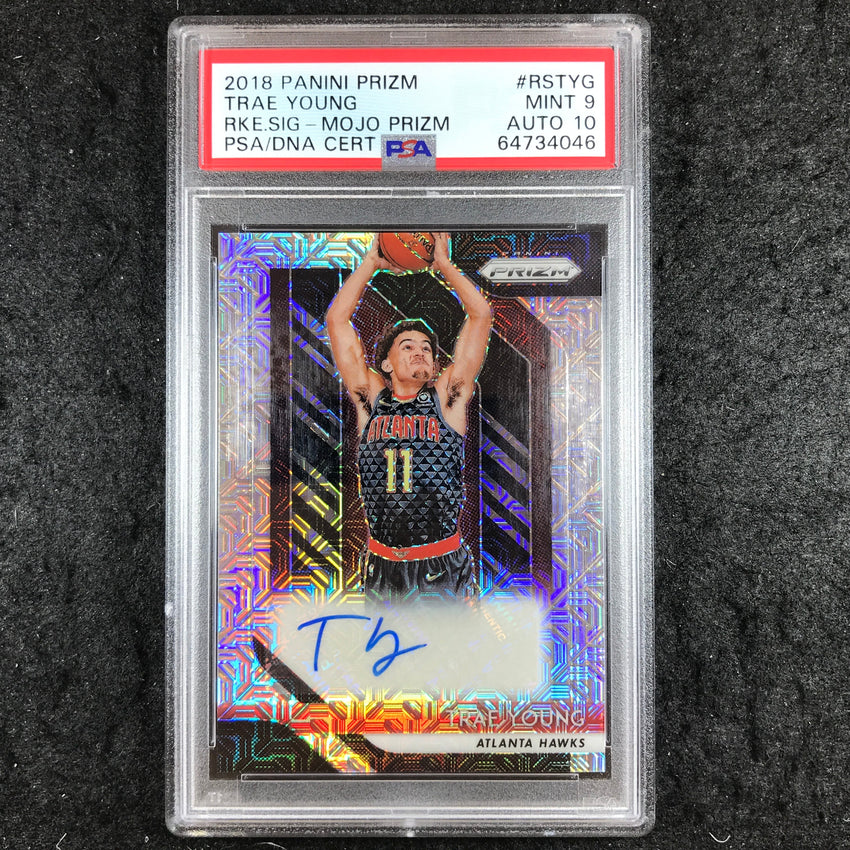 2018 Prizm TRAE YOUNG Rookie Auto Mojo 19/25 #RSTYG PSA 9/10 (046)