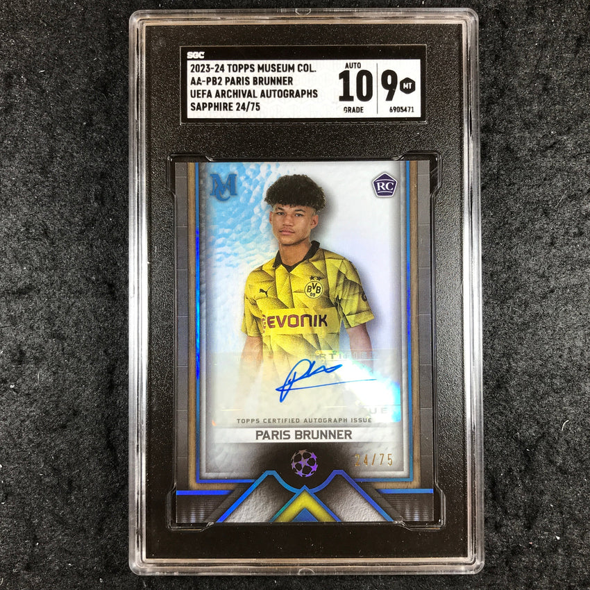2023 Topps Museum Collection UCL PARIS BRUNNER Rookie Auto 24/75 SGC 9/10 (471)