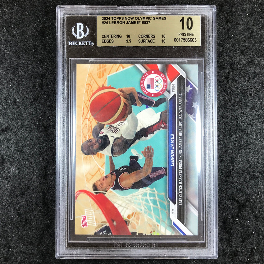 2024 Topps Now Olympic Games LEBRON JAMES /16537 #24 BGS 10 (603)