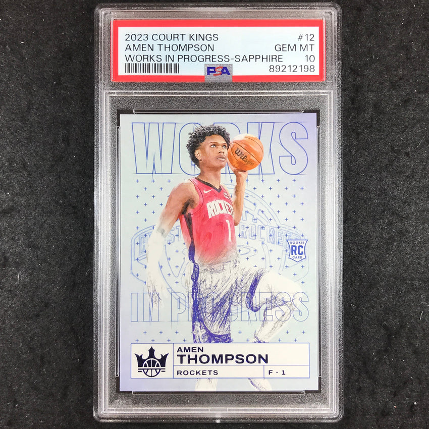 2023 Court Kings AMEN THOMPSON Rookie Works in Progress 11/25 #12 PSA 10 (198)