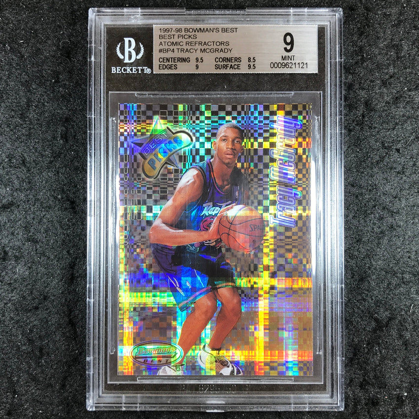 1997 Bowman's Best TRACY MCGRADY Picks Atomic Refractors #BP4 BGS 9 (121)