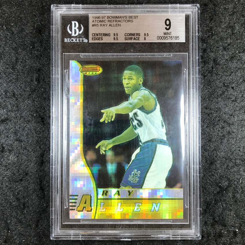 1996 Bowman's Best RAY ALLEN Atomic Refractors #R5 BGS 9 (185)