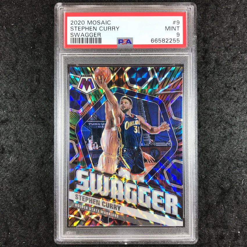 2020 Panini Mosaic STEPHEN CURRY Swagger #9 PSA 9 (255)