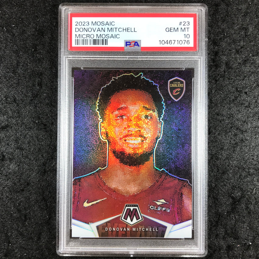 2023 Panini Mosaic DONOVAN MITCHELL Micro Mosaic #23 PSA 10 (076)