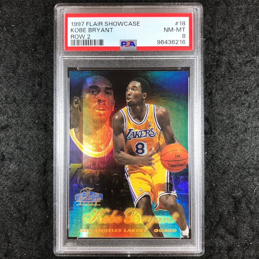 1997 Flair Showcase KOBE BRYANT Row 2 #18 PSA 8 (216)