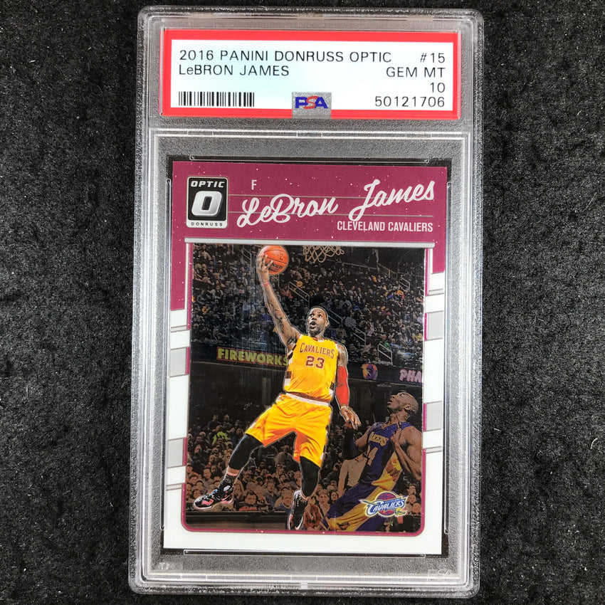 2016 Optic LEBRON JAMES Base #15 PSA 10 (706)