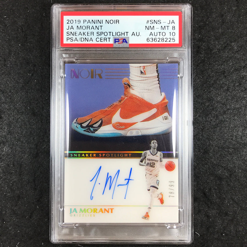 2019 Noir JA MORANT Sneaker Spotlight Auto 78/99 #SNS-JA PSA 8/Auto 10 (225)