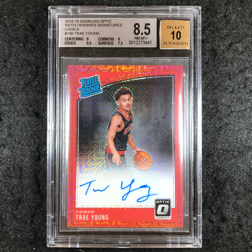 2018 Donruss Optic TRAE YOUNG Rated Rookies Signatures Choice #198 BGS 8.5 (441)