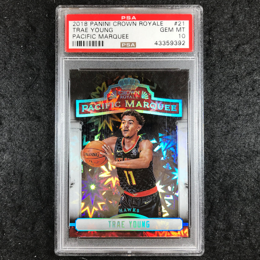 2018 Crown Royale TRAE YOUNG Rookie Pacific Marquee #21 PSA 10 (392)
