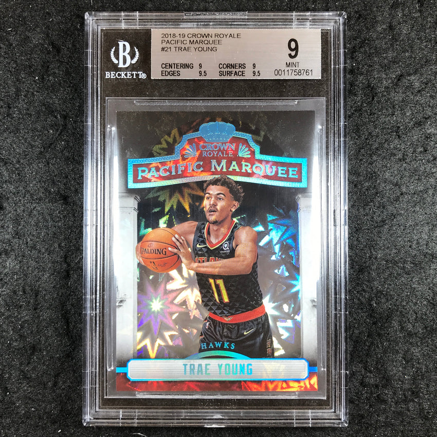 2018 Crown Royale Pacific Marquee TRAE YOUNG #21 BGS 9 (761)