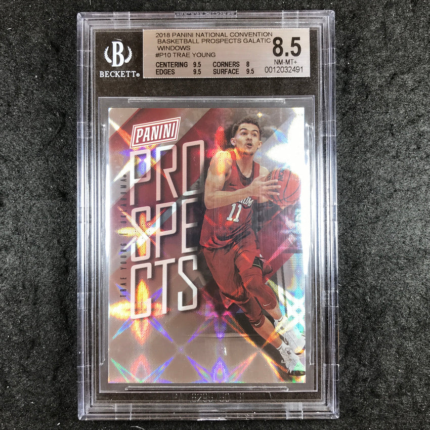 2018 National Convention TRAE YOUNG Prospects Galatic Windows #P10 BGS 8.5 (491)