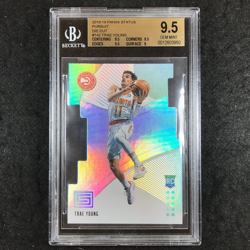 2018 Panini Status TRAE YOUNG Pursuit Die Cut #142 BGS 9.5 (950)