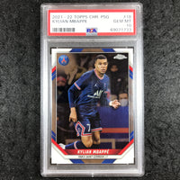 2021-22 Topps Chrome Paris Saint-Germain KYLIAN MBAPPE #18 54/89 PSA 10 (733)