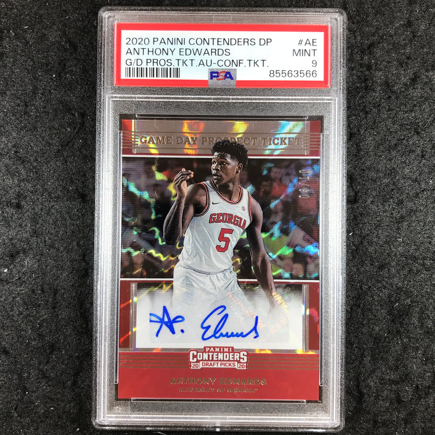 2020 Contenders DP ANTHONY EDWARDS Game Day Prospect Auto 3/10 #AE PSA 9 (566)