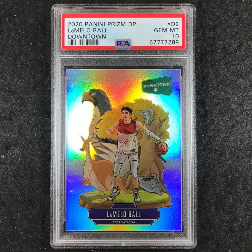 2020 Prizm Draft Picks LAMELO BALL Downtown #D2 PSA 10 (289)