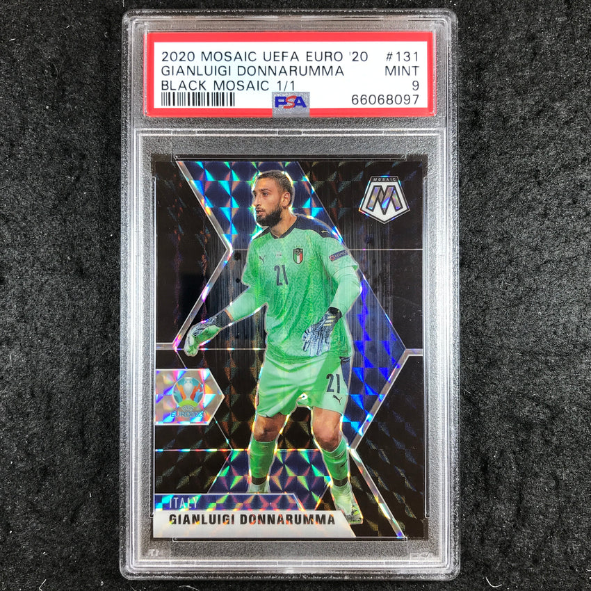 2020 Mosaic UEFA Euro GIANLUIGI DONNARUMMA Black Mosaic 1/1 #131 PSA 9 (097)