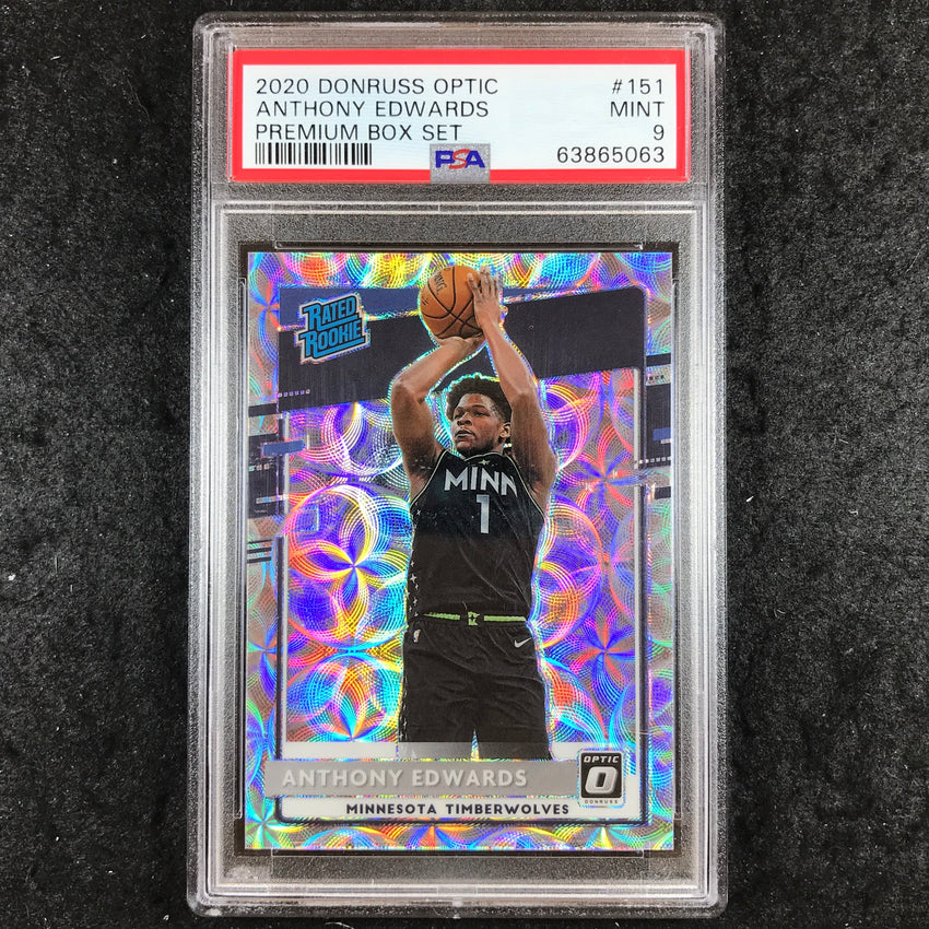 2020 Donruss Optic ANTHONY EDWARDS RR Premium Box Set 6/249 #151 PSA 9 (063)