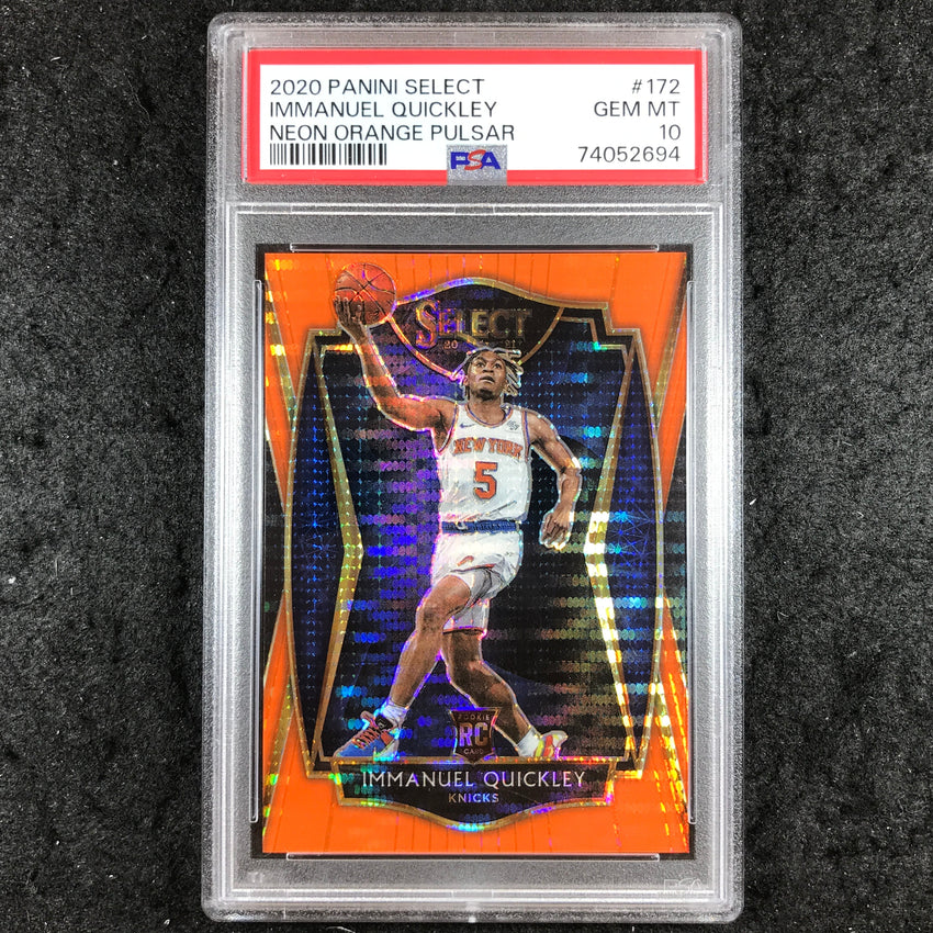 2020 Select IMMANUEL QUICKLEY Rookie Neon Orange Pulsar 11/15 #172 PSA 10 (694)