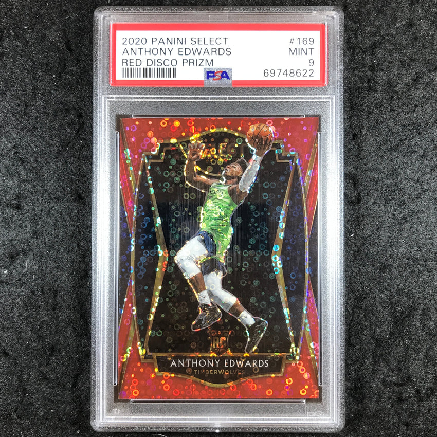 2020 Panini Select ANTHONY EDWARDS Rookie Red Disco 6/49 #169 PSA 9 (622)