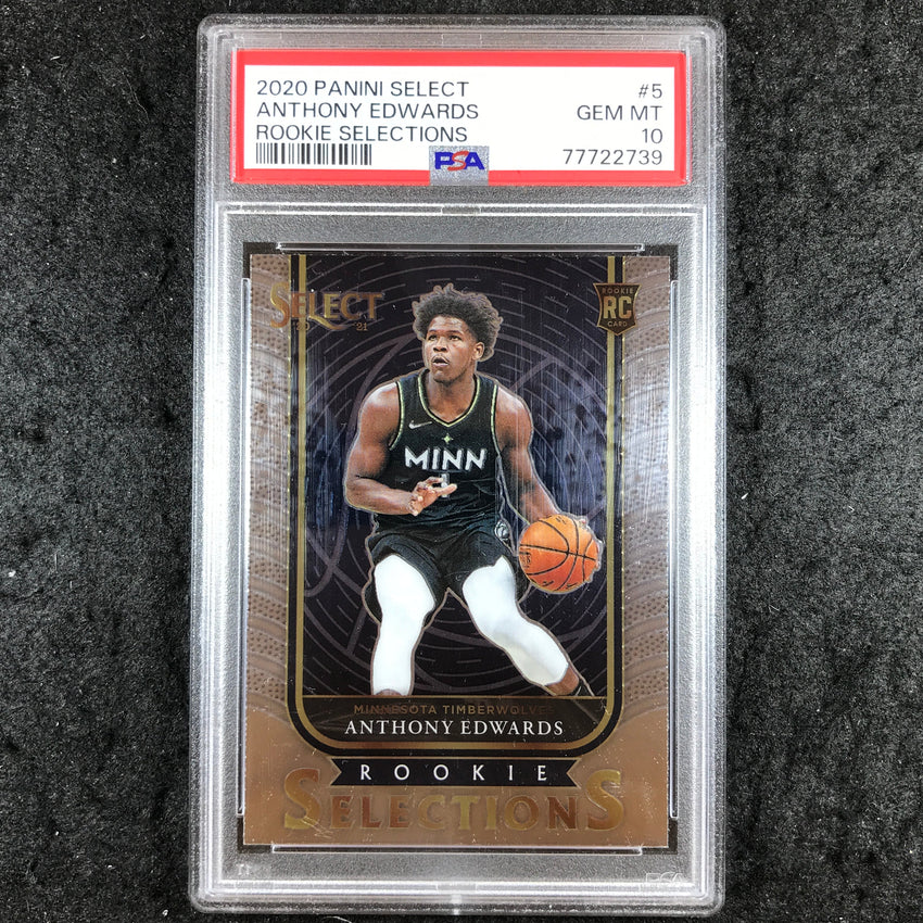2020 Panini Select ANTHONY EDWARDS Rookie Selections #5 PSA 10 (739)