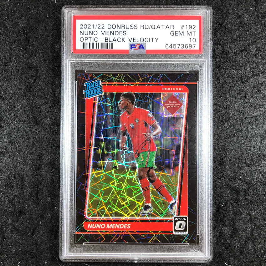 2021 Donruss Road To Qatar NUNO MENDES RR Optic Black 20/25 PSA 10 (697)